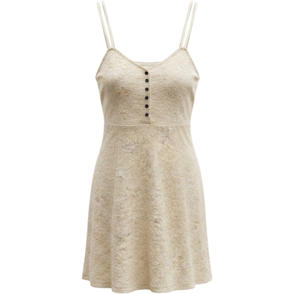 Taylor & Sage Lace Mini Dress Womens XL Cream Coquette Cottagecore